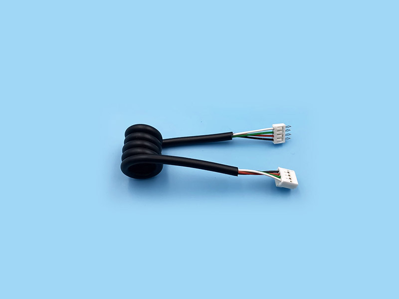 2.o間距 4Pin  黑色 TPU PVC 彈簧線(xiàn)數(shù)據(jù)線(xiàn)